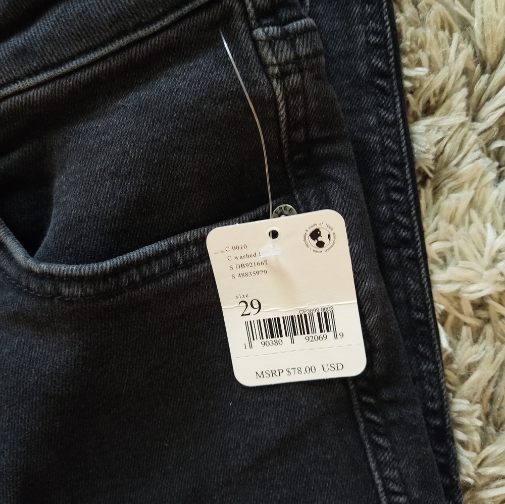 NWT We the Free Free People Frayed Hem Jegging Black - Picture 4 of 6